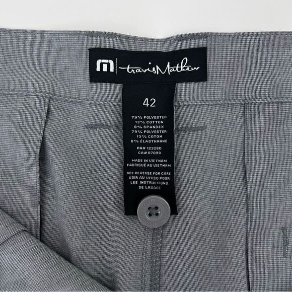 NWT Travis Mathew Size 42 Beck Golf Shorts Color Light Gray - Picture 9 of 12